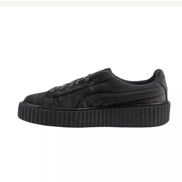PUMA FENTY by Rihanna Gray Creeper Velvet Shoes - Picture 4 of 8